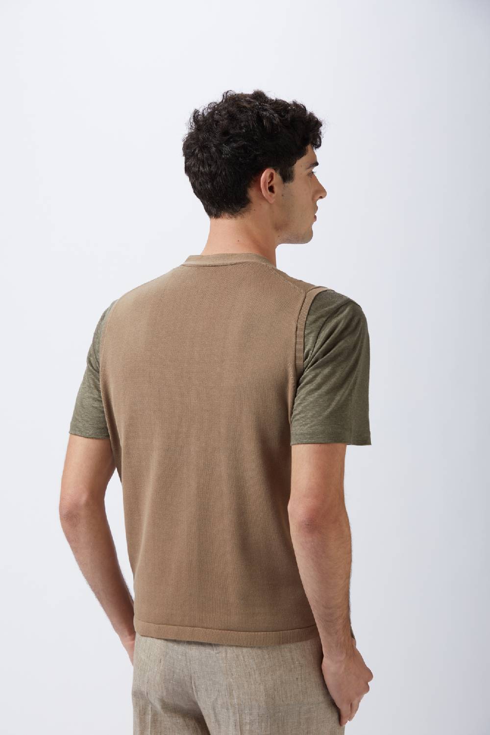 Kangra Cashmere Gilet Rasato In Cotone Online