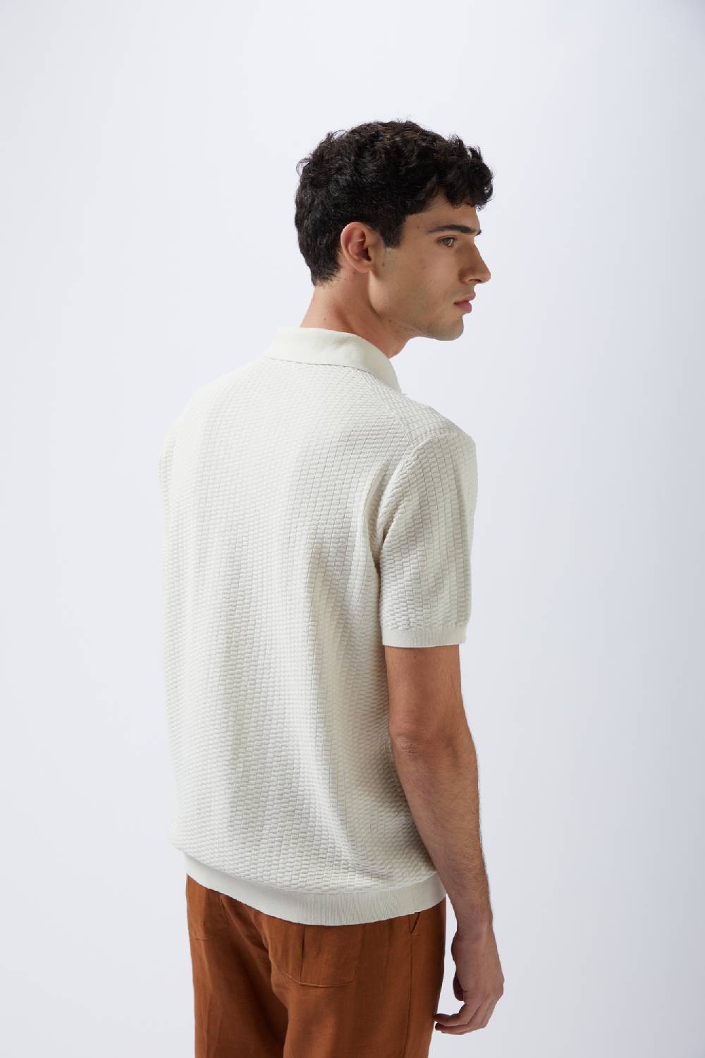 Kangra Cashmere Polo Mezza Manica Punto Nocciola Saldi