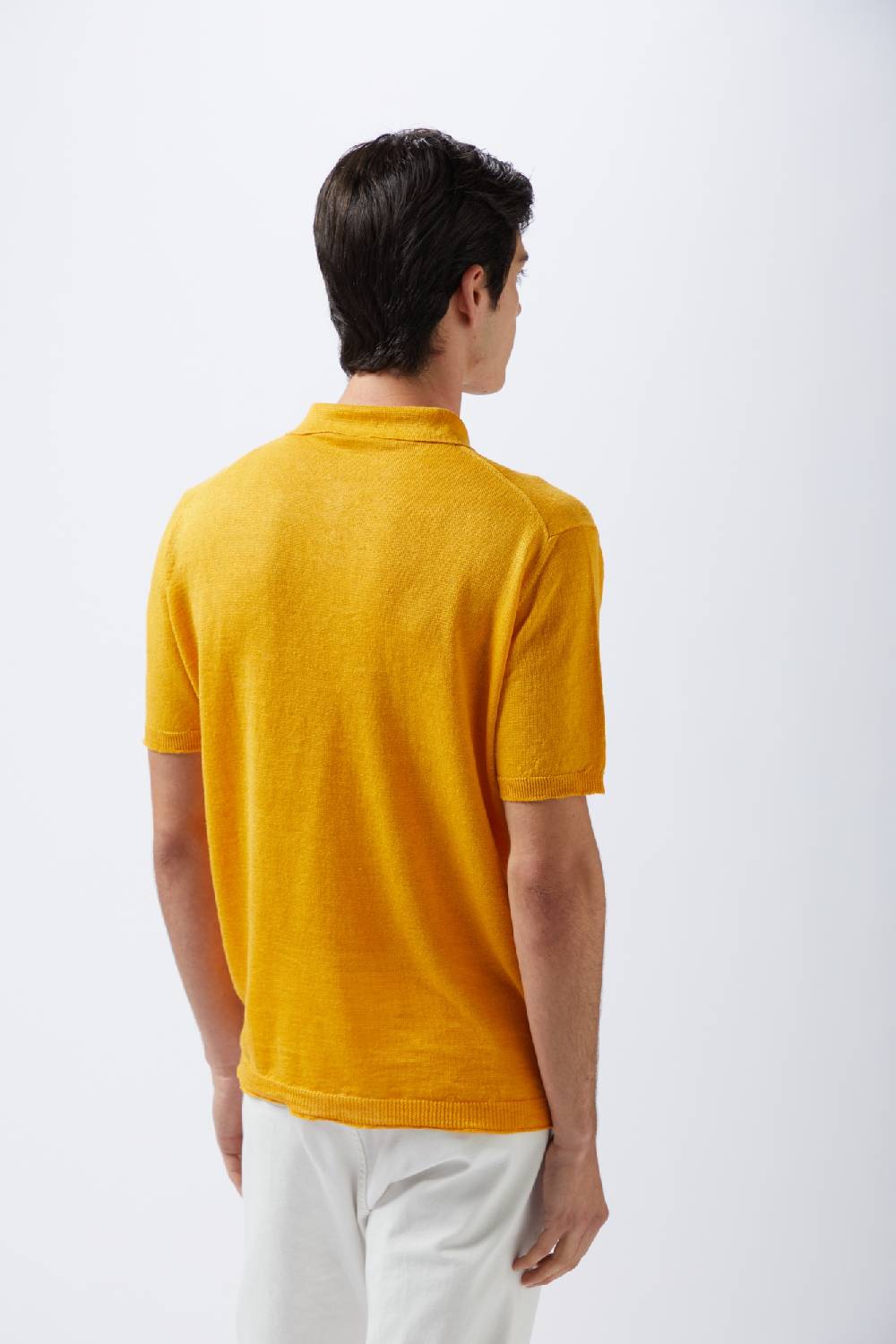 Kangra Cashmere Polo Mezza Manica Rasata In Lino Hotsell