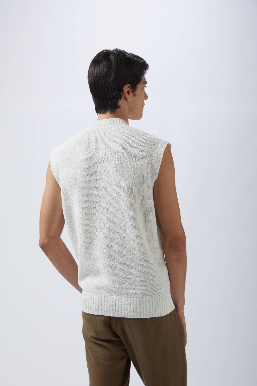 Kangra Cashmere Pullover Senza Maniche Con Fianchetti Links Moda