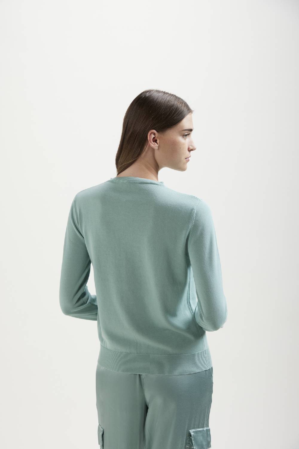 Kangra Cashmere Coreana Manica Lunga Rasata In Cotone Promozione