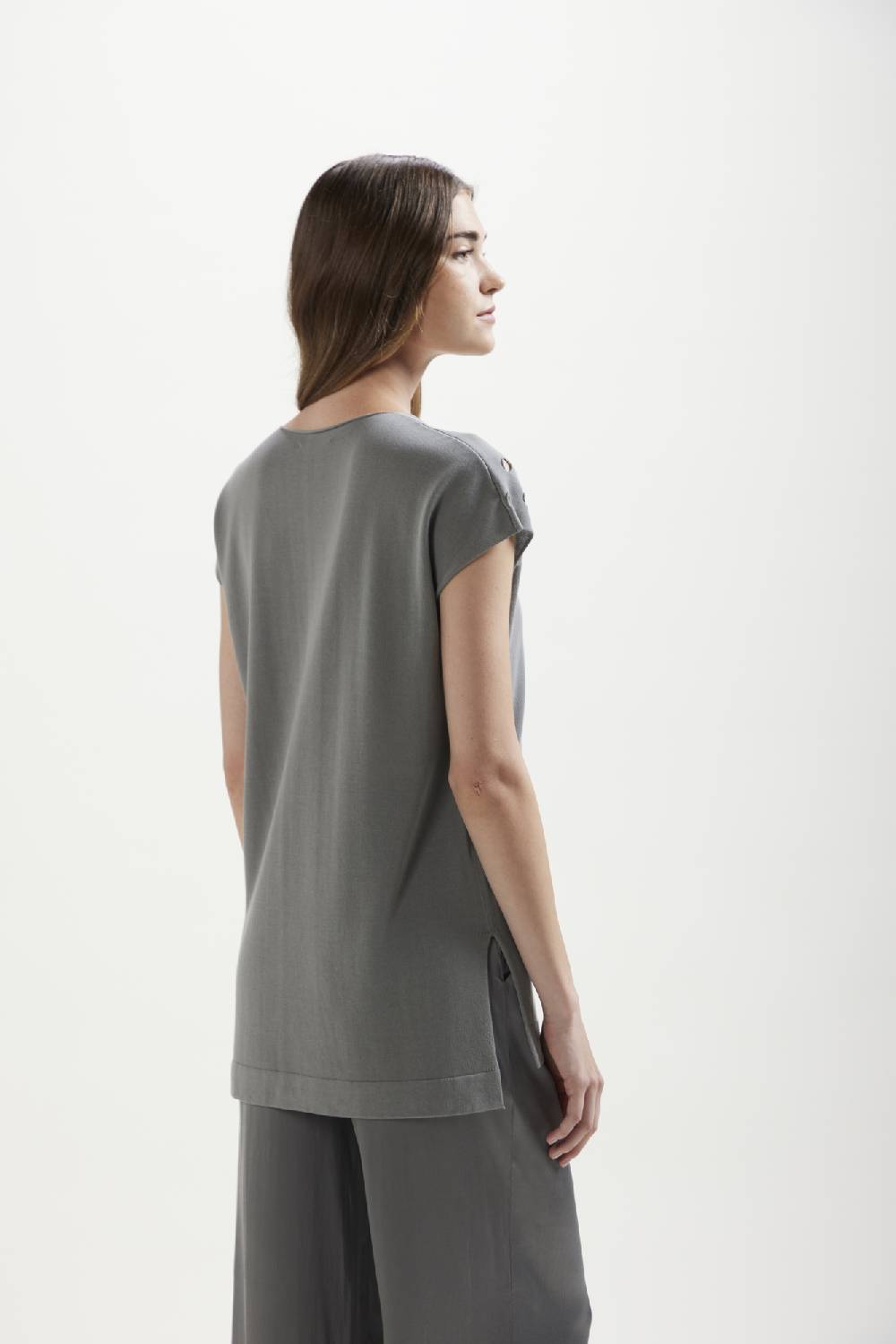 Kangra Cashmere Scollo V Smanicato Con Buchi E Spacchi Consegna Veloce