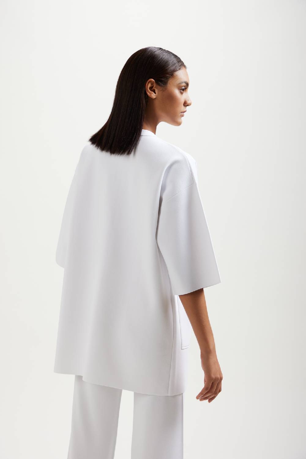 Kangra Cashmere Spolverino Over Punto Milano Con Impuntura A Contrasto Shopping Online