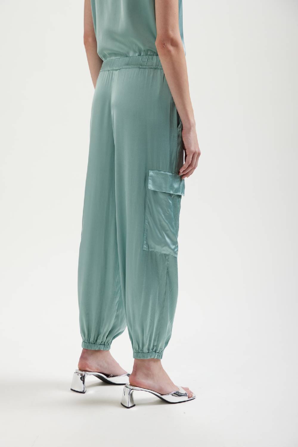 Kangra Cashmere Pantalone Cargo In Viscosa Stretch Offerte
