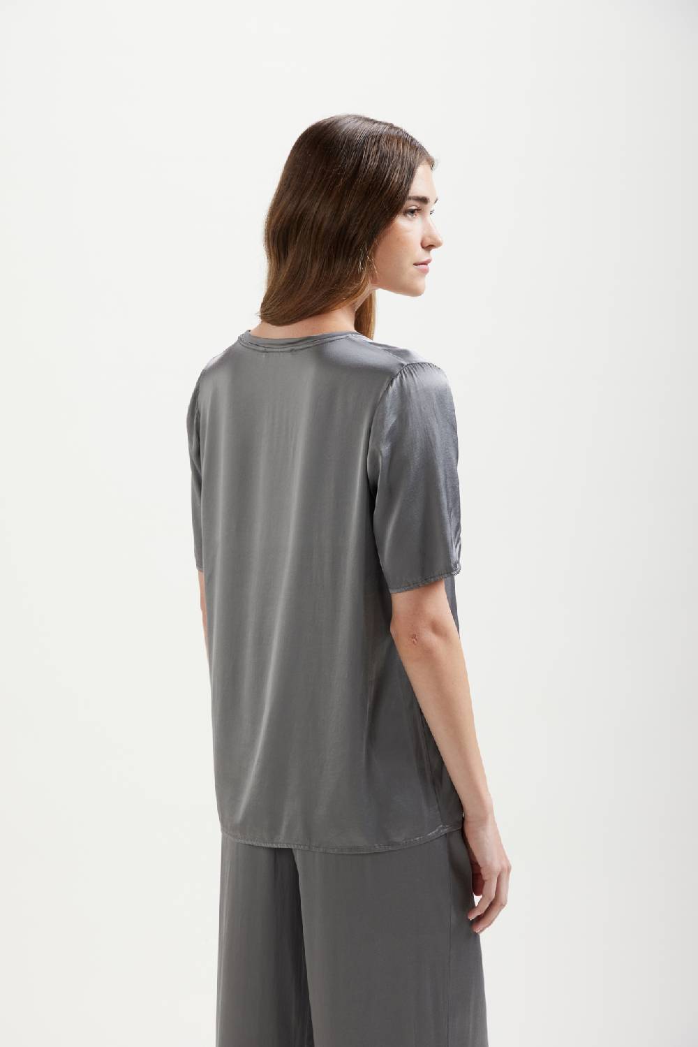Kangra Cashmere Girocollo Manica Corta In Viscosa Stretch Hotsell