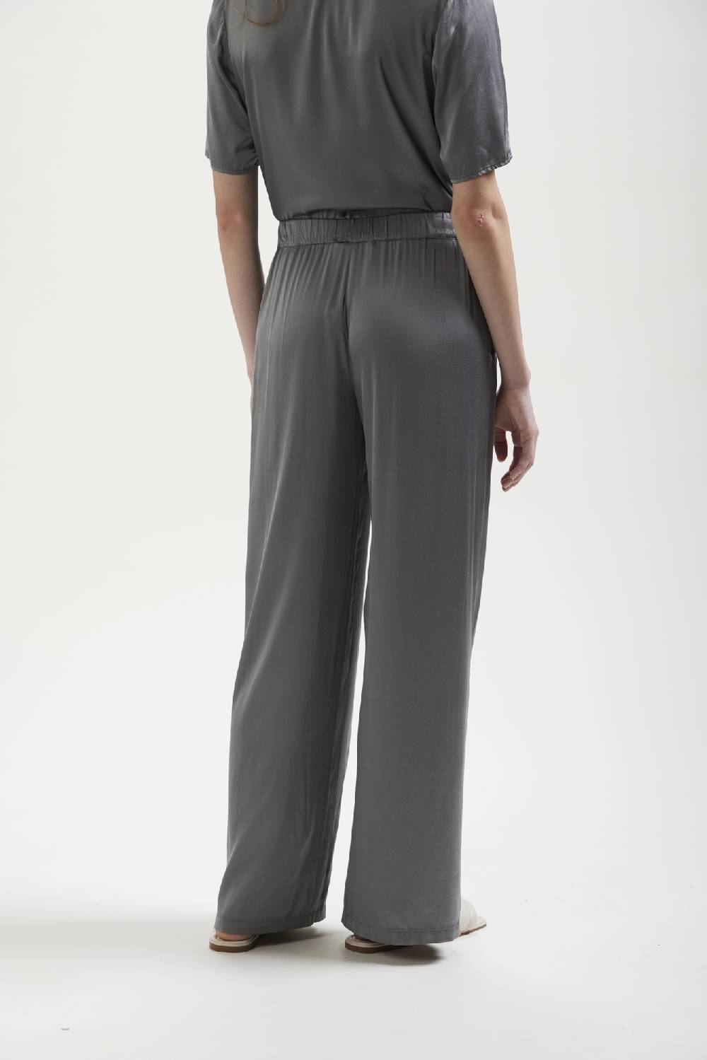 Kangra Cashmere Pantalone Palazzo In Viscosa Stretch Vendita Calda