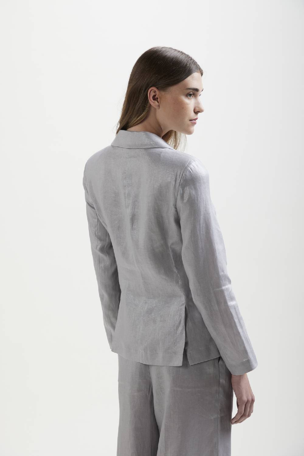 Kangra Cashmere Blazer In Tela Di Lino Con Tasche Spedizione Gratuita