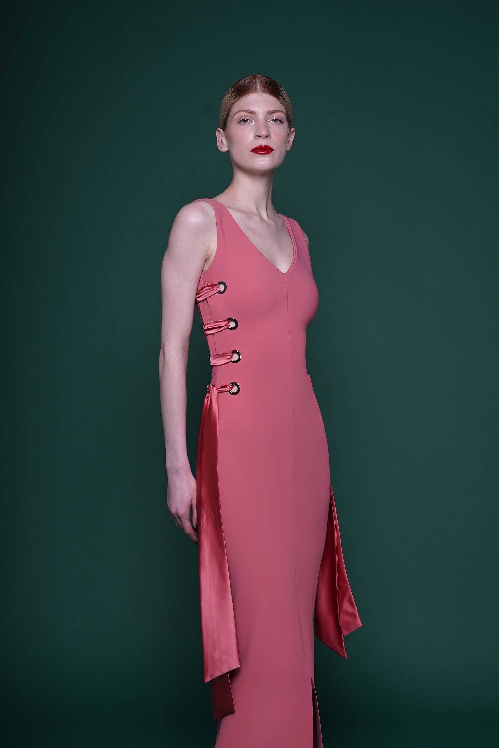 La Petite Robe Di Chiara Boni degna satin gown In Vendita