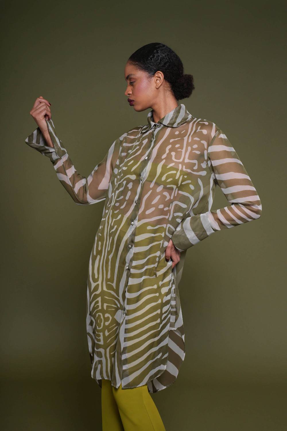 La Petite Robe Di Chiara Boni amil chiffon printed shirt Qualità