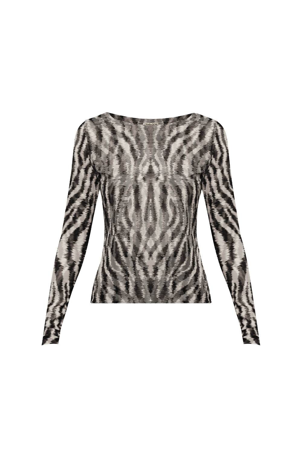 La Petite Robe Di Chiara Boni lupina illusion printed top Qualità Garantita