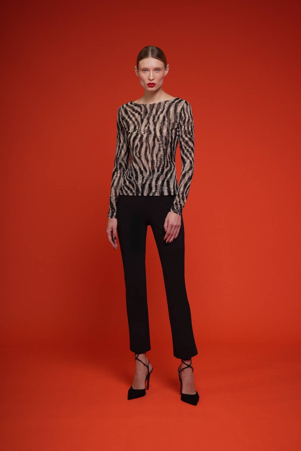 La Petite Robe Di Chiara Boni lupina illusion printed top Qualità Garantita