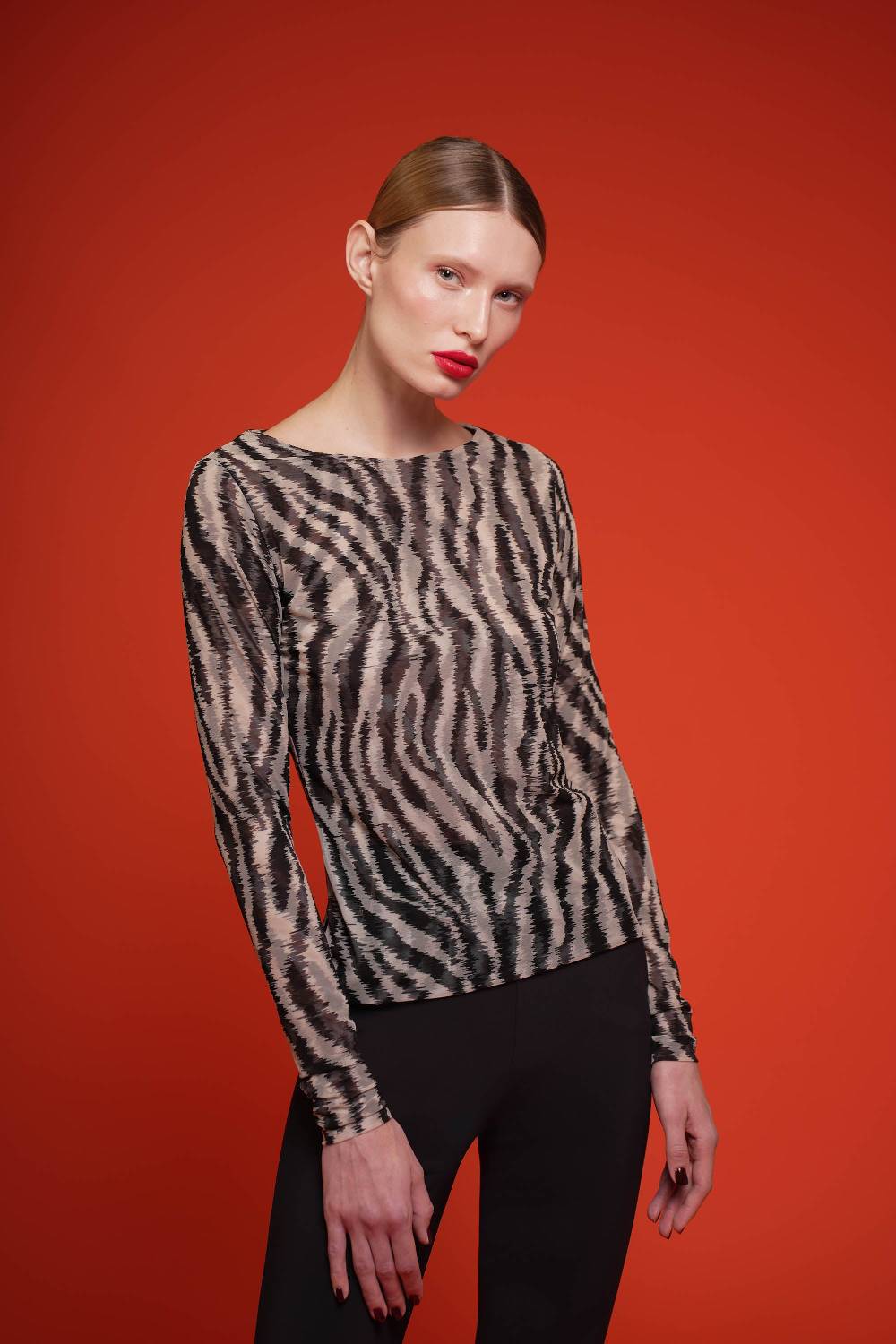La Petite Robe Di Chiara Boni lupina illusion printed top Qualità Garantita