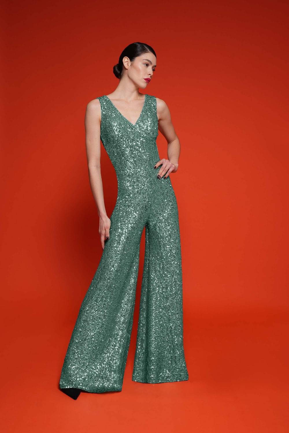 La Petite Robe Di Chiara Boni trifone sequine jumpsuit In Linea