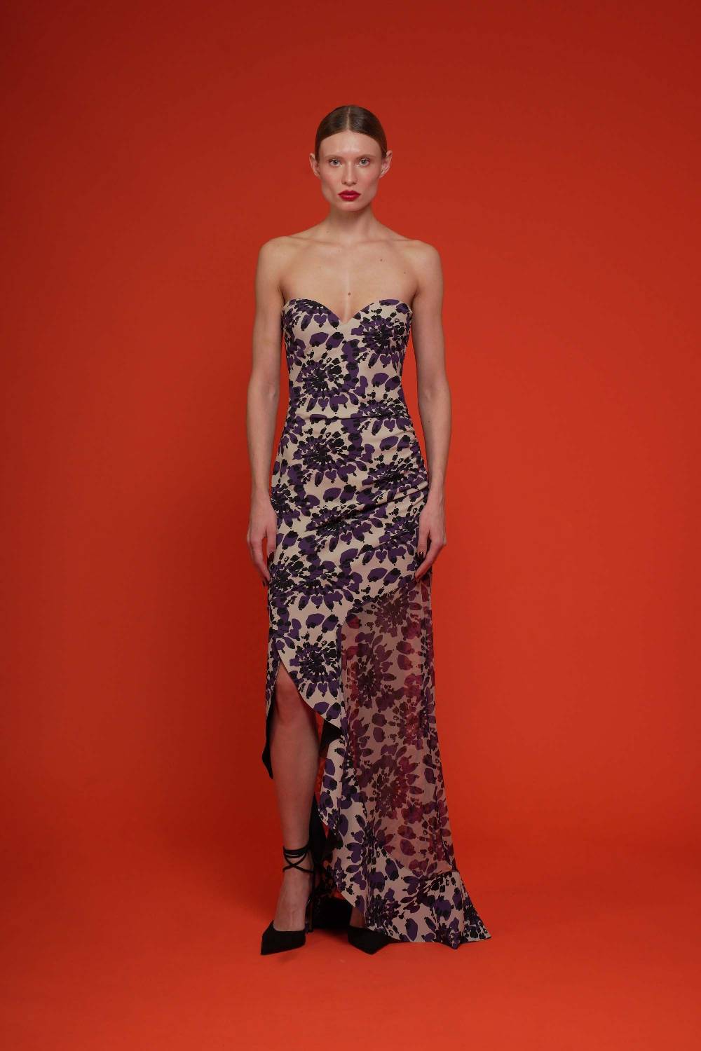La Petite Robe Di Chiara Boni yoshiro printed illusion gown Saldi Di Fabbrica