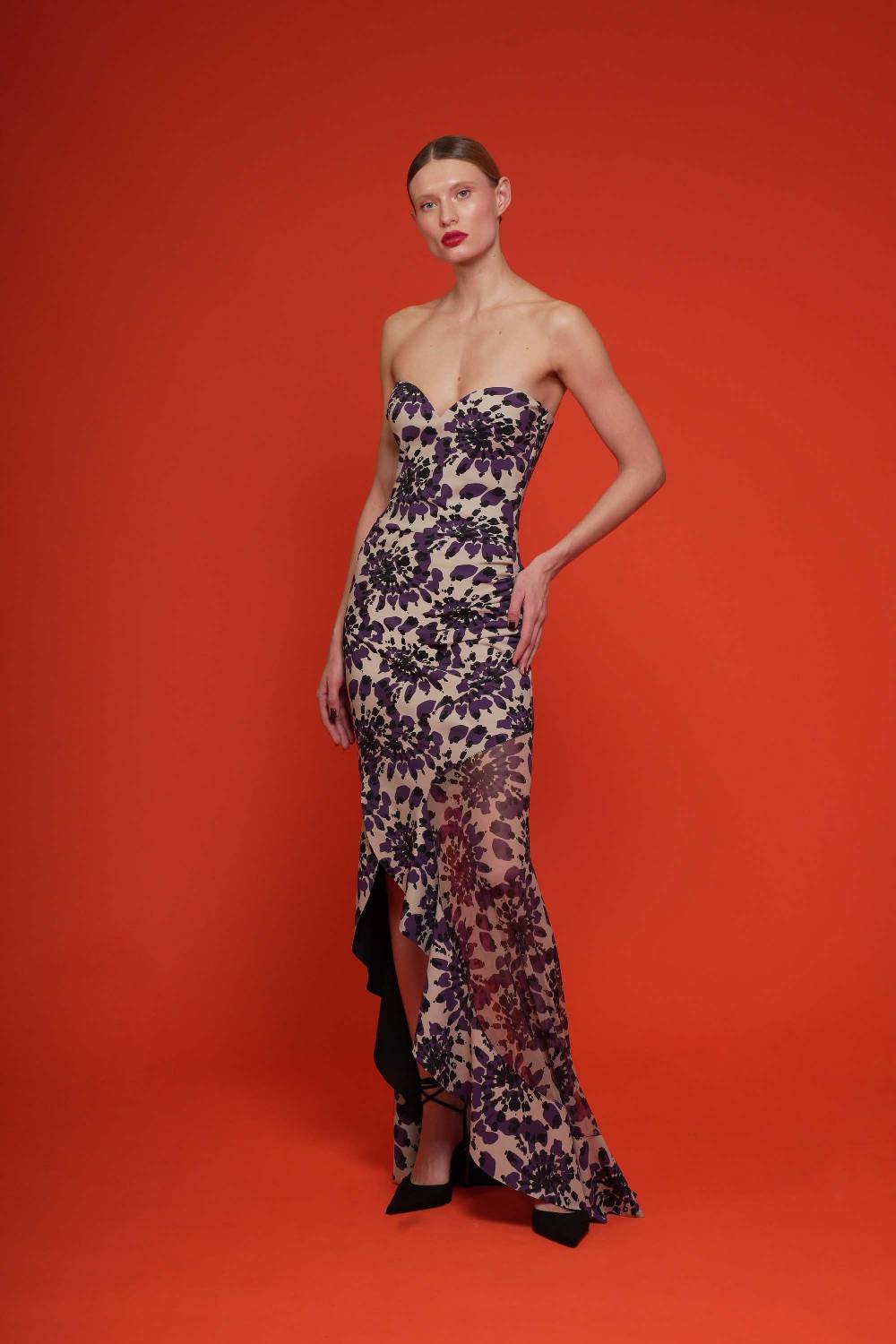 La Petite Robe Di Chiara Boni yoshiro printed illusion gown Saldi Di Fabbrica