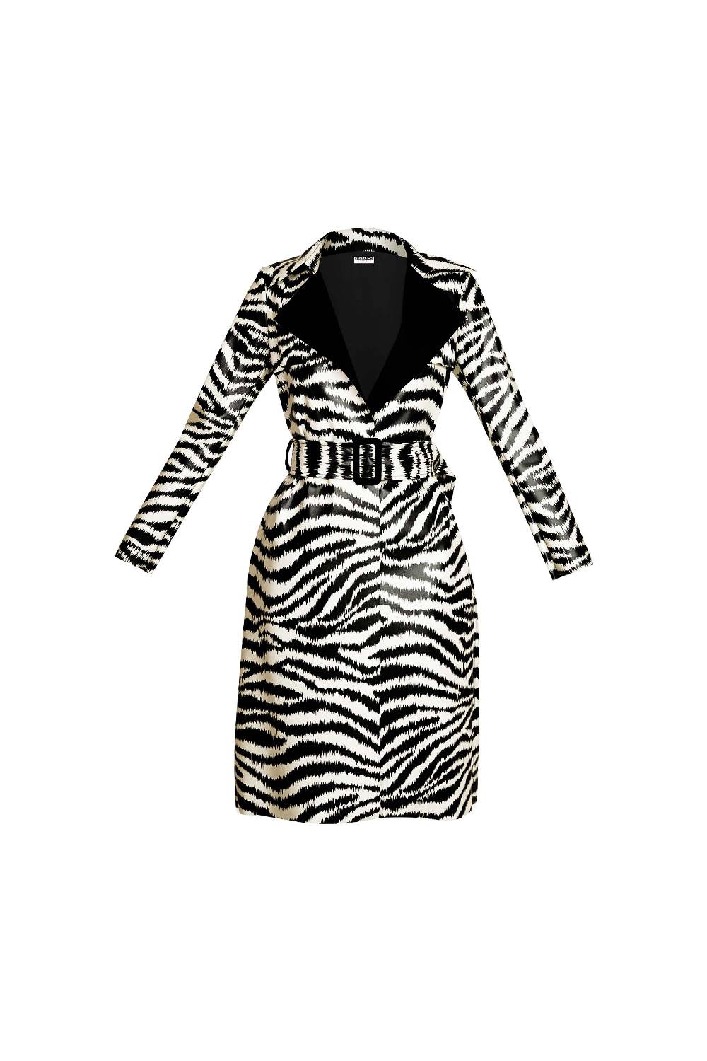 La Petite Robe Di Chiara Boni paduret printed faux-leather dustercoat Economico