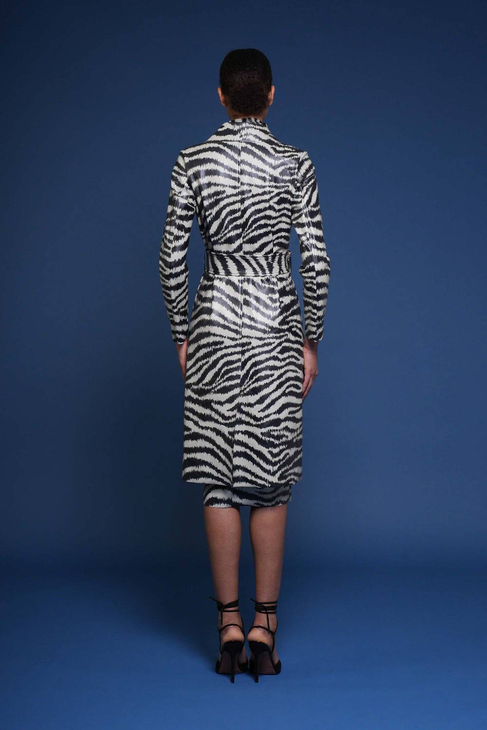 La Petite Robe Di Chiara Boni paduret printed faux-leather dustercoat Economico