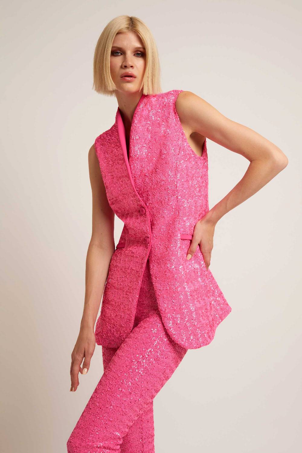 La Petite Robe Di Chiara Boni orsolya sequined vest I Più Venduti