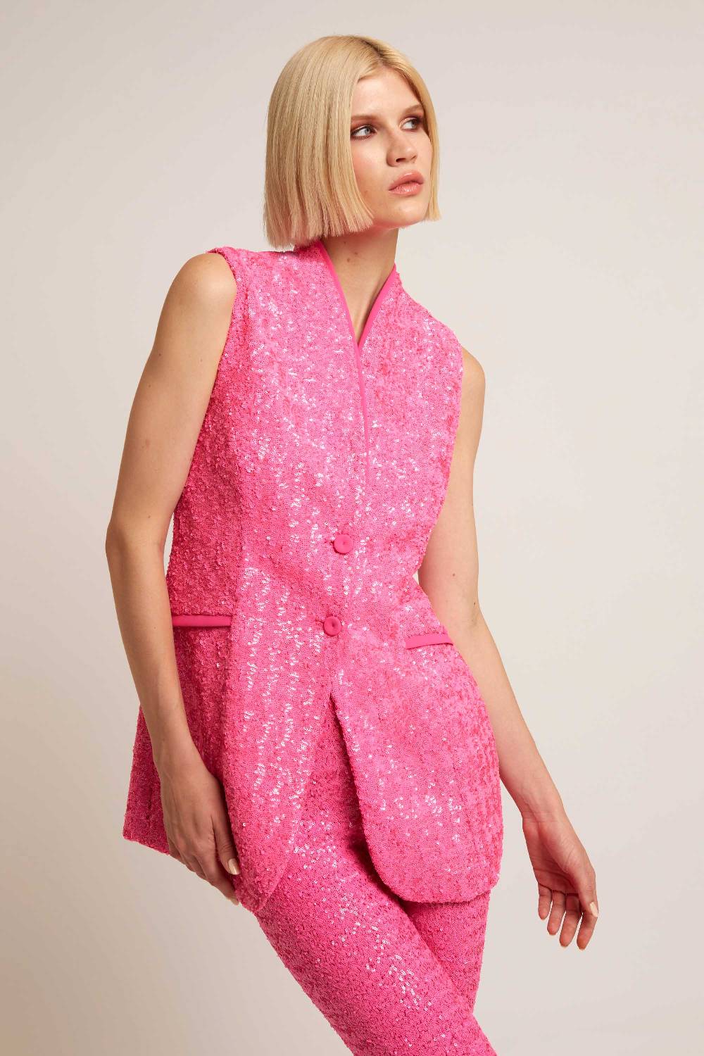 La Petite Robe Di Chiara Boni orsolya sequined vest I Più Venduti