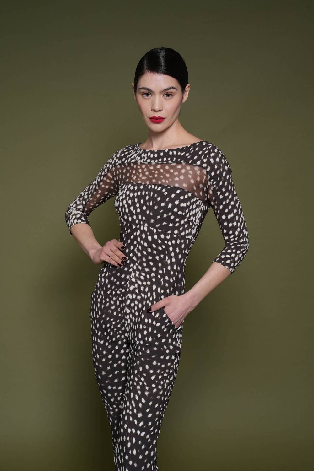 La Petite Robe Di Chiara Boni thany illusion printed jumpsuit Consegna Veloce