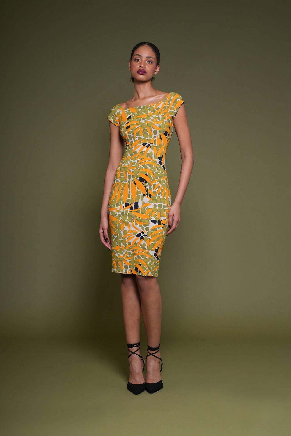 La Petite Robe Di Chiara Boni toffee printed dress Promozione Limitata