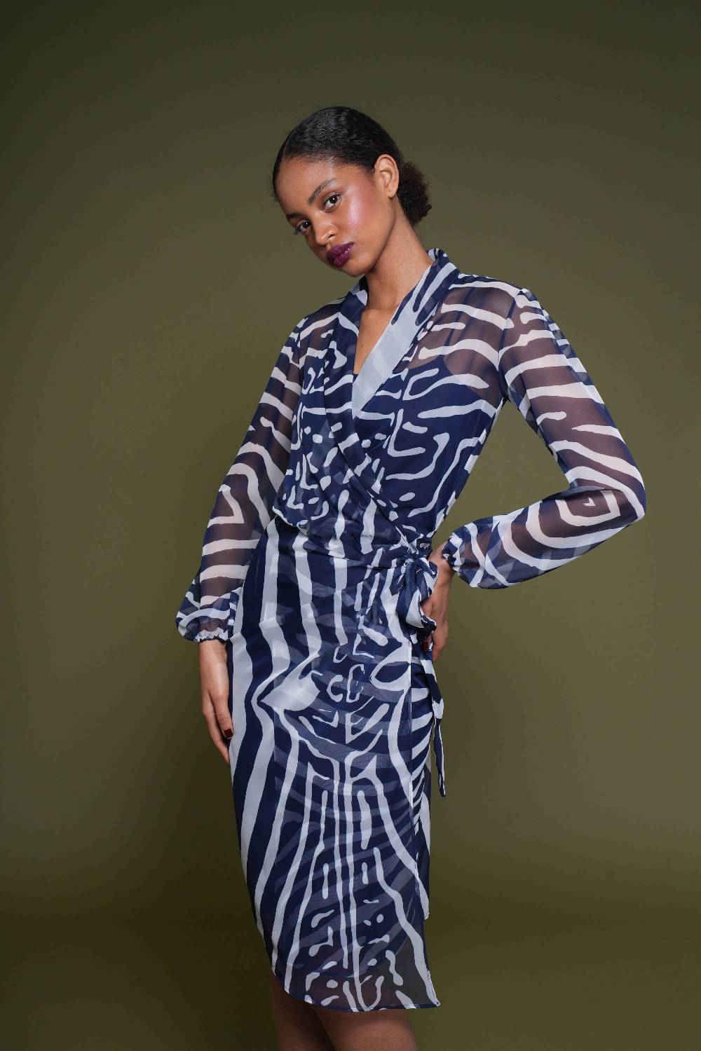 La Petite Robe Di Chiara Boni crizi printed chiffon dress Spedizione Gratuita