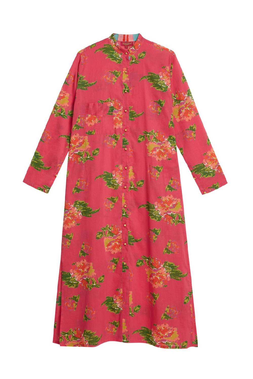 Lisa Corti kurta lunga aperta azhar flower fuxia Online