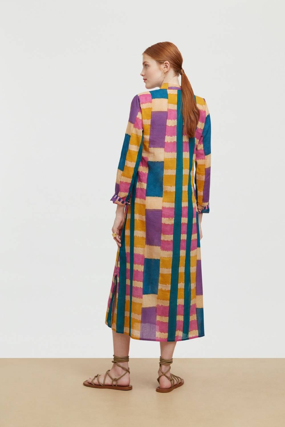 Lisa Corti kurta lunga aperta ankara mustard Hotsell
