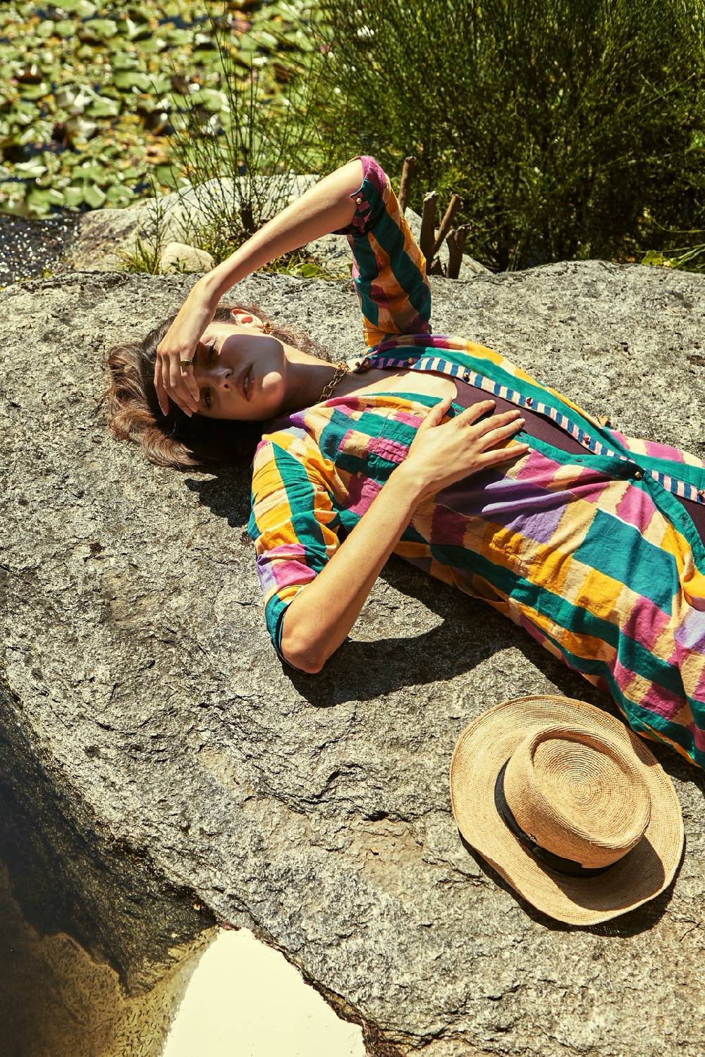 Lisa Corti kurta lunga aperta ankara mustard Hotsell
