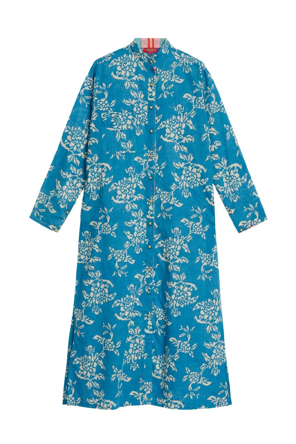 Lisa Corti kurta lunga aperta kandem design turquoise Saldi Di Fabbrica