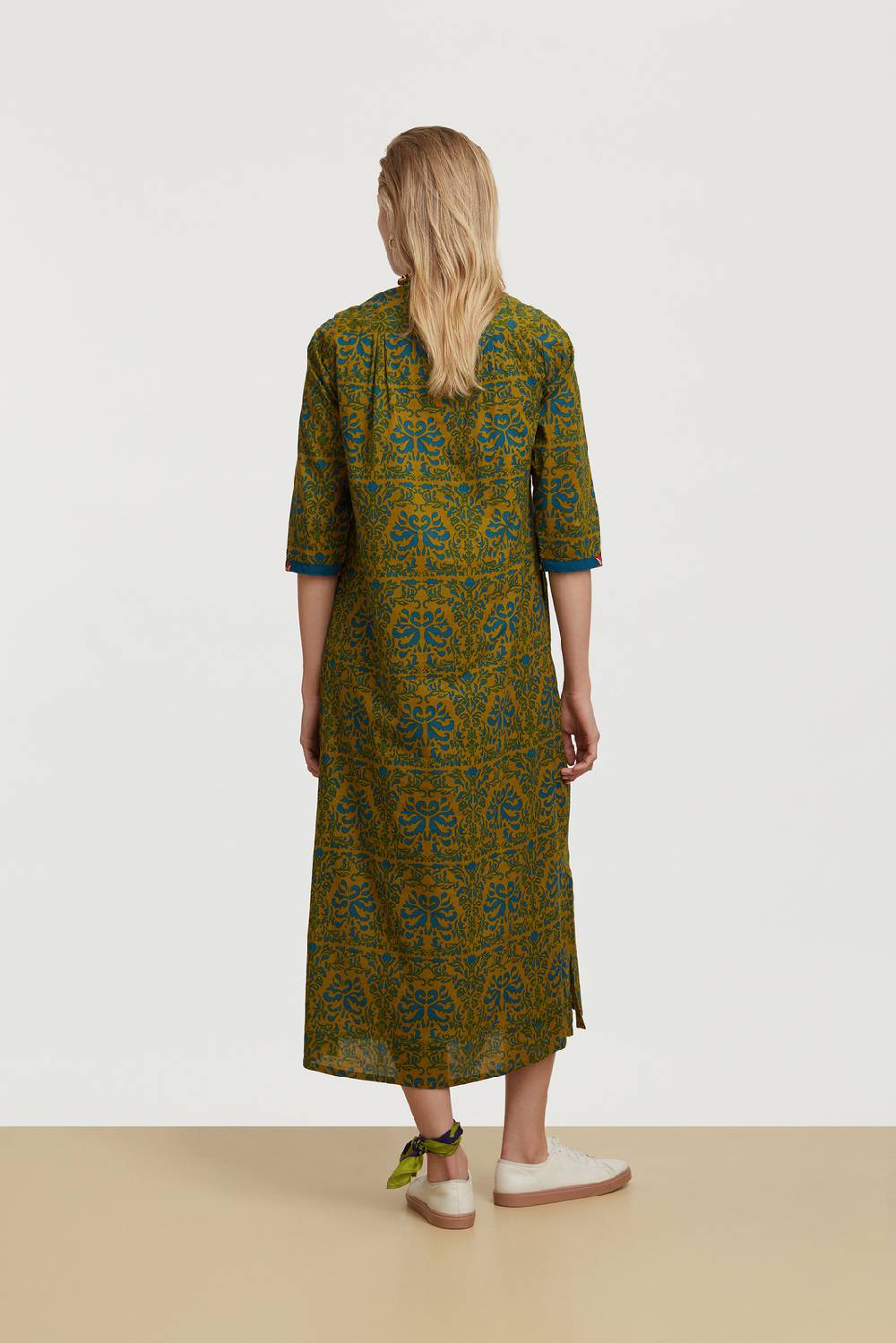 Lisa Corti caftano mirte tangeri damask olive green Nuova