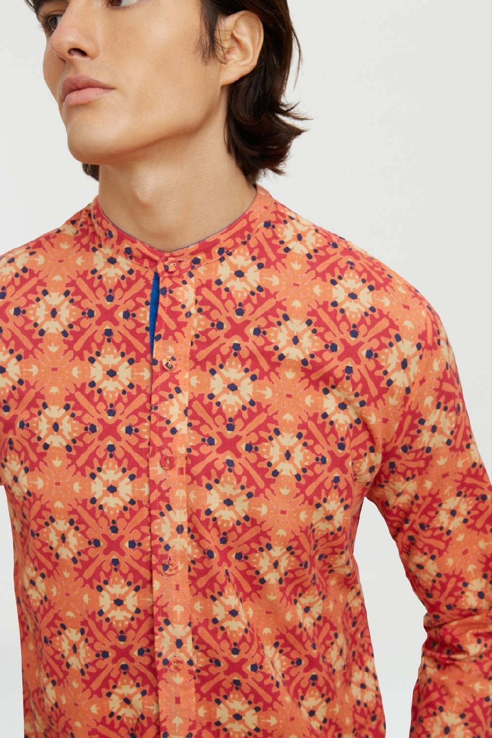 Lisa Corti camicia santorini morocco design red Promozione