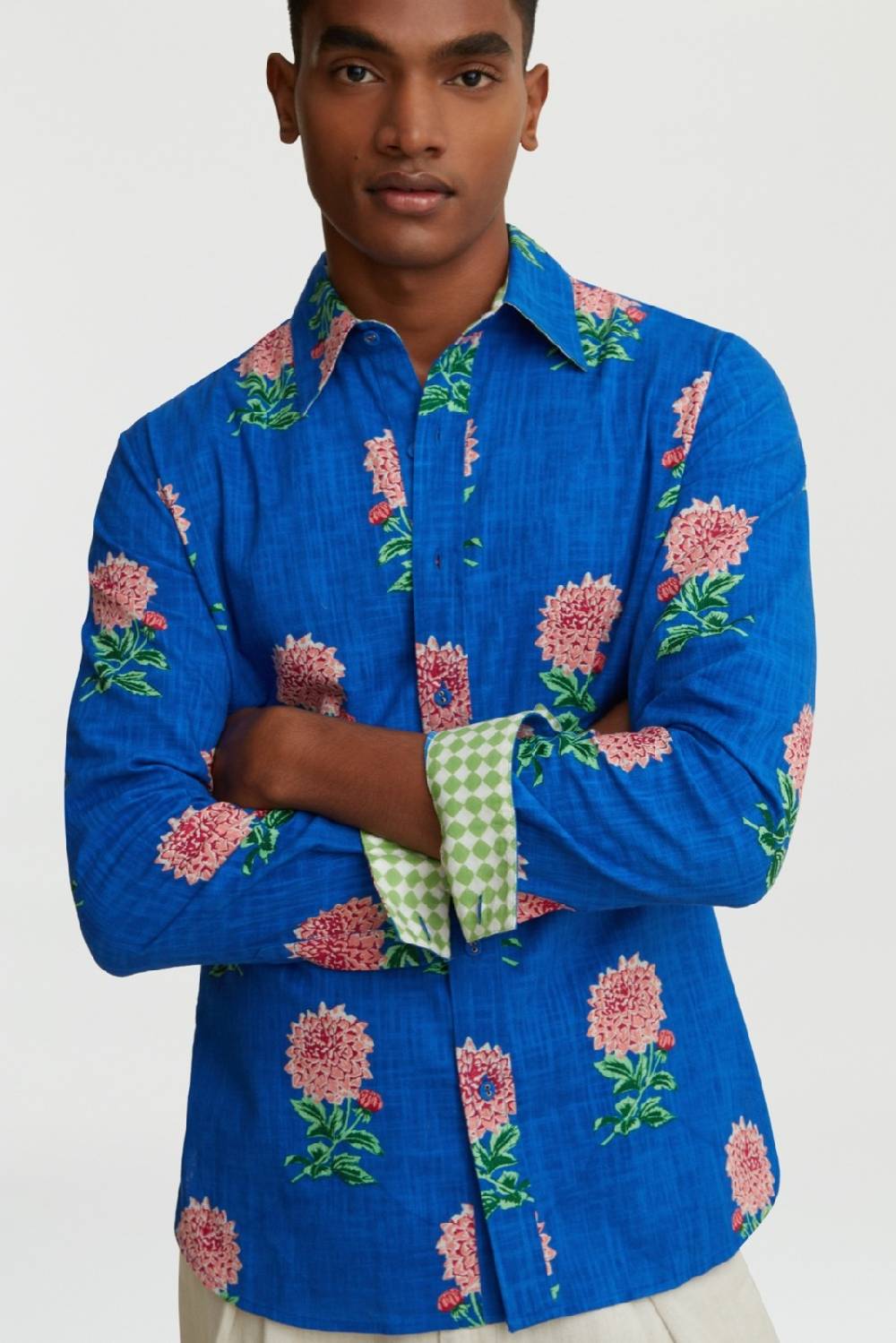 Lisa Corti camicia acapulco mamagoto royal blue Pezzi Unici