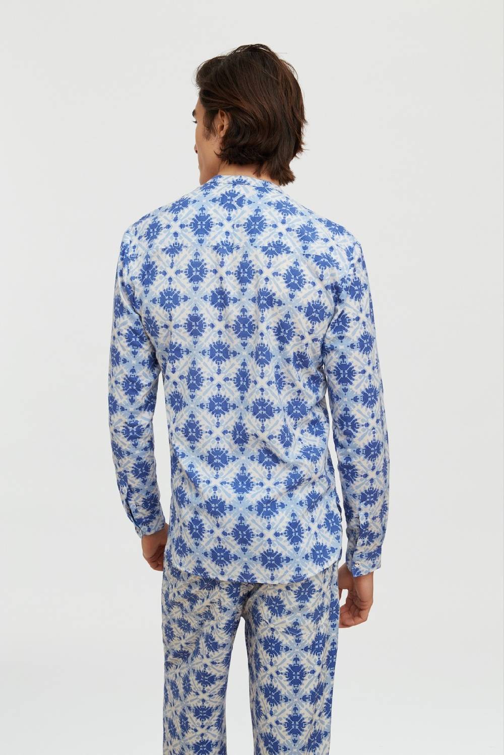 Lisa Corti camicia santorini morocco design blue Sconto