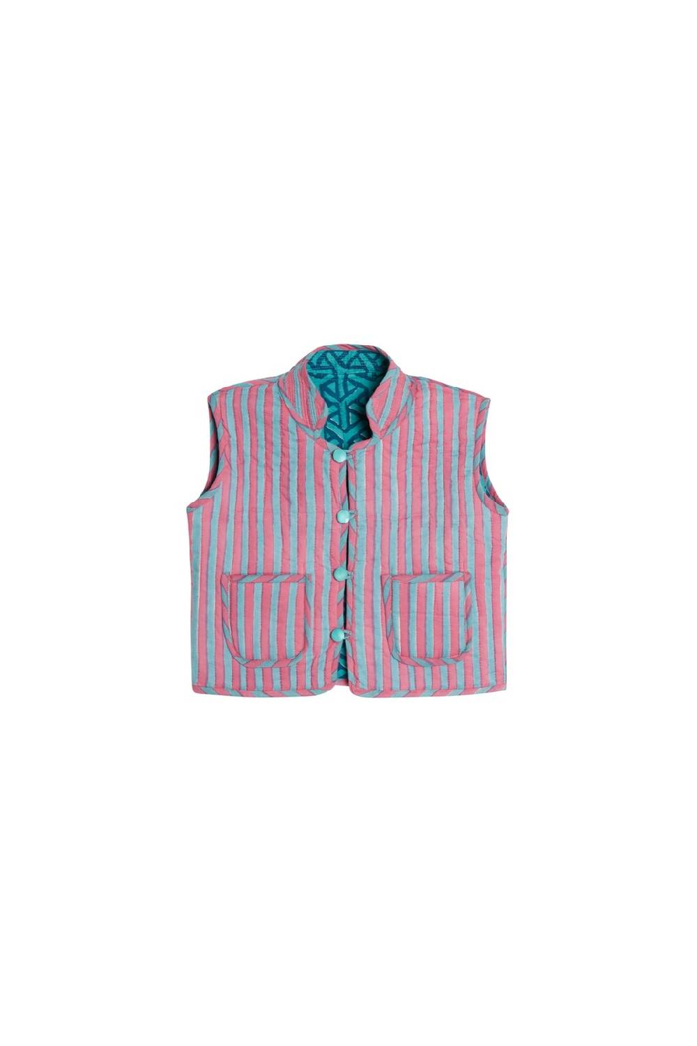 Lisa Corti gilet reversibile vienna peacock veronese Offerte