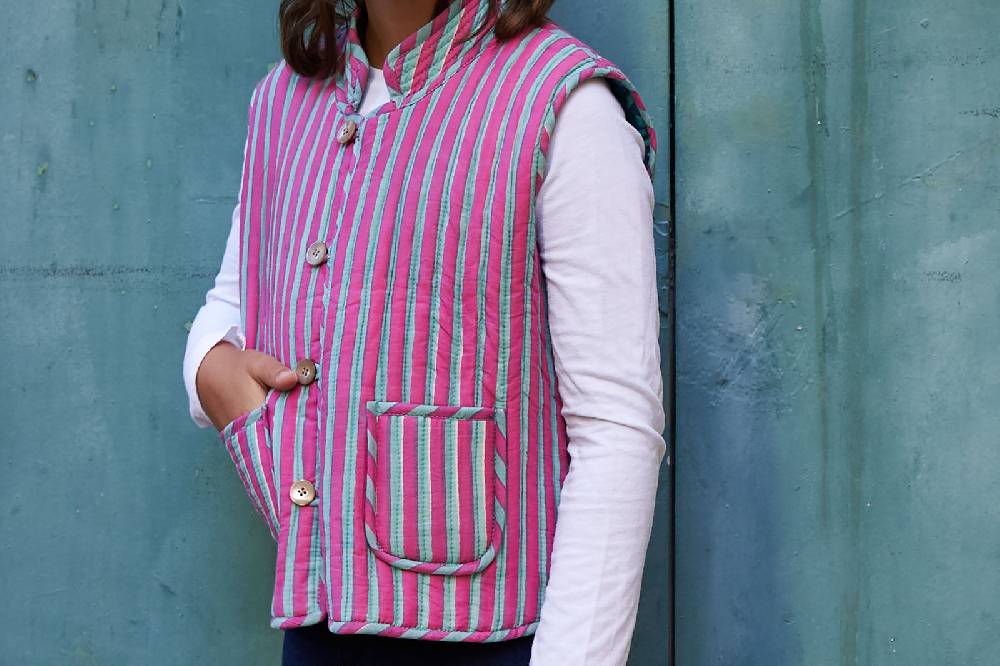 Lisa Corti gilet reversibile vienna peacock veronese Offerte