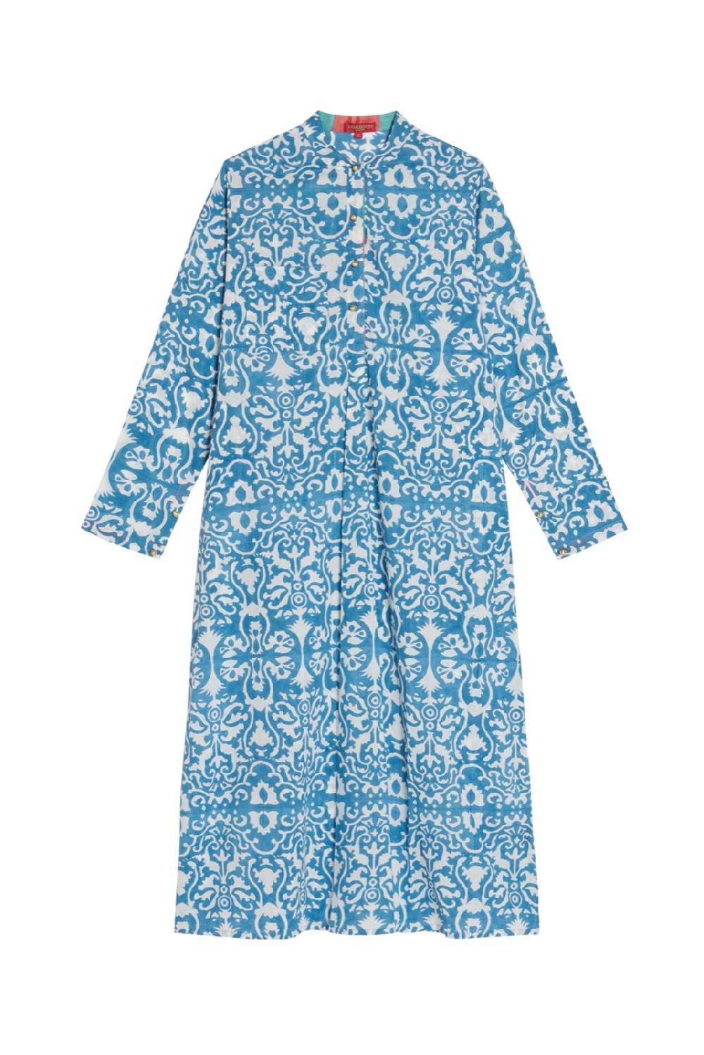 Lisa Corti kurta lunga damask design white blue Consegna Veloce