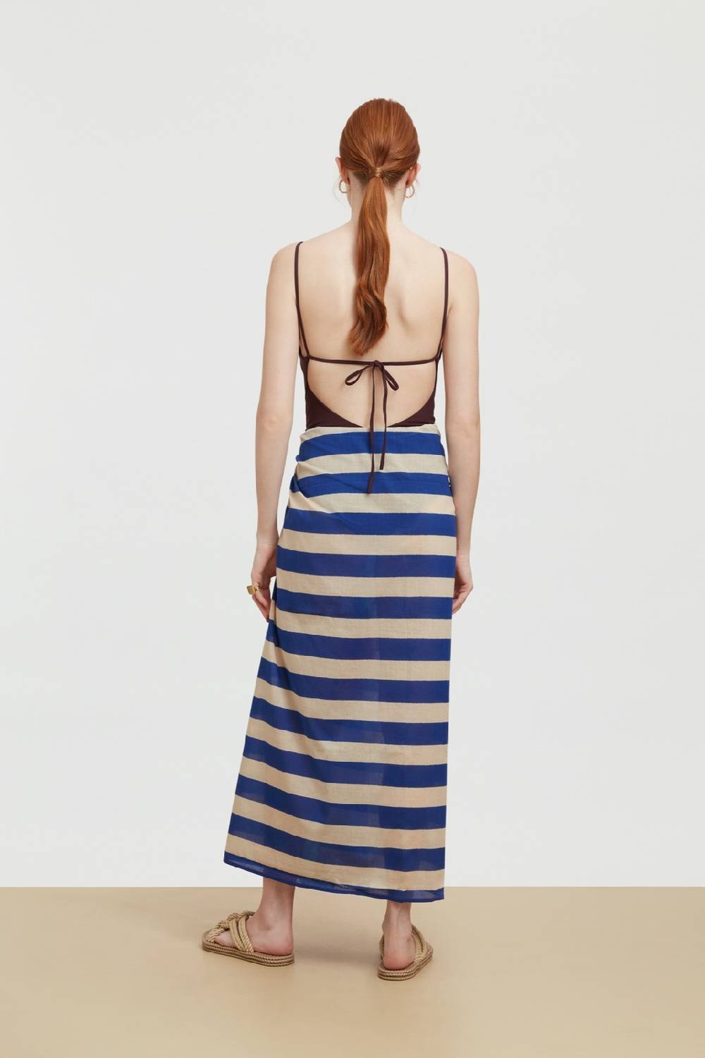Lisa Corti pareo nizam stripes blue natural Shopping Online