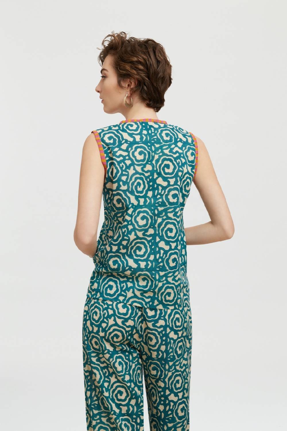 Lisa Corti top banyan spiral peacock natural Novità