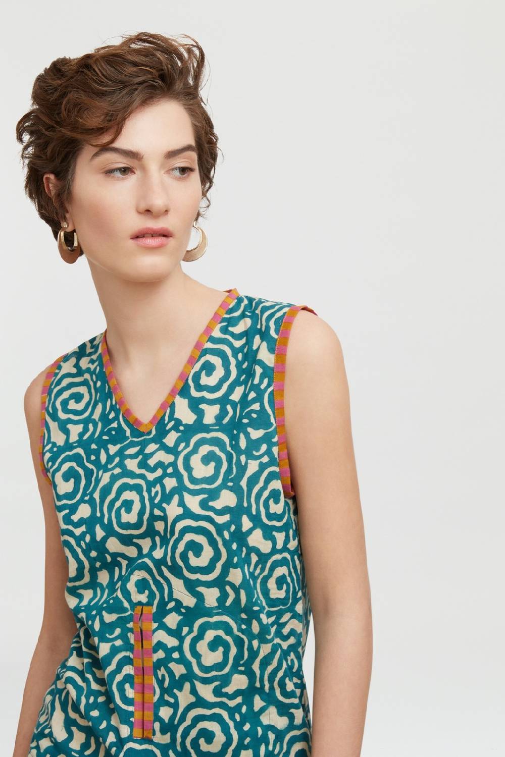 Lisa Corti top banyan spiral peacock natural Novità
