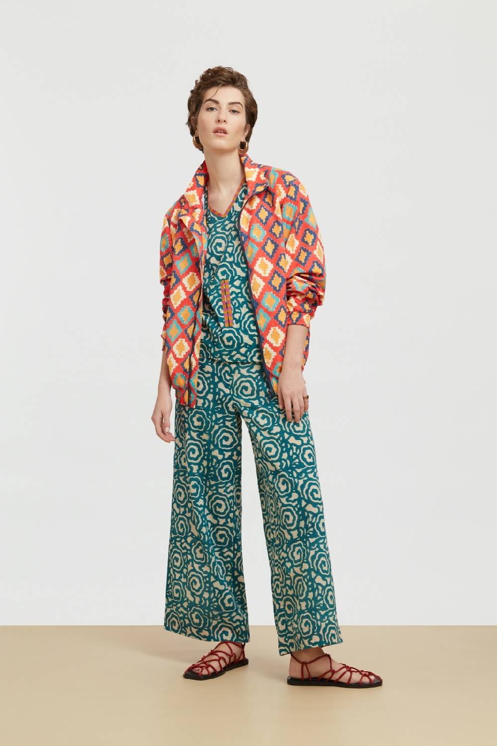 Lisa Corti top banyan spiral peacock natural Novità