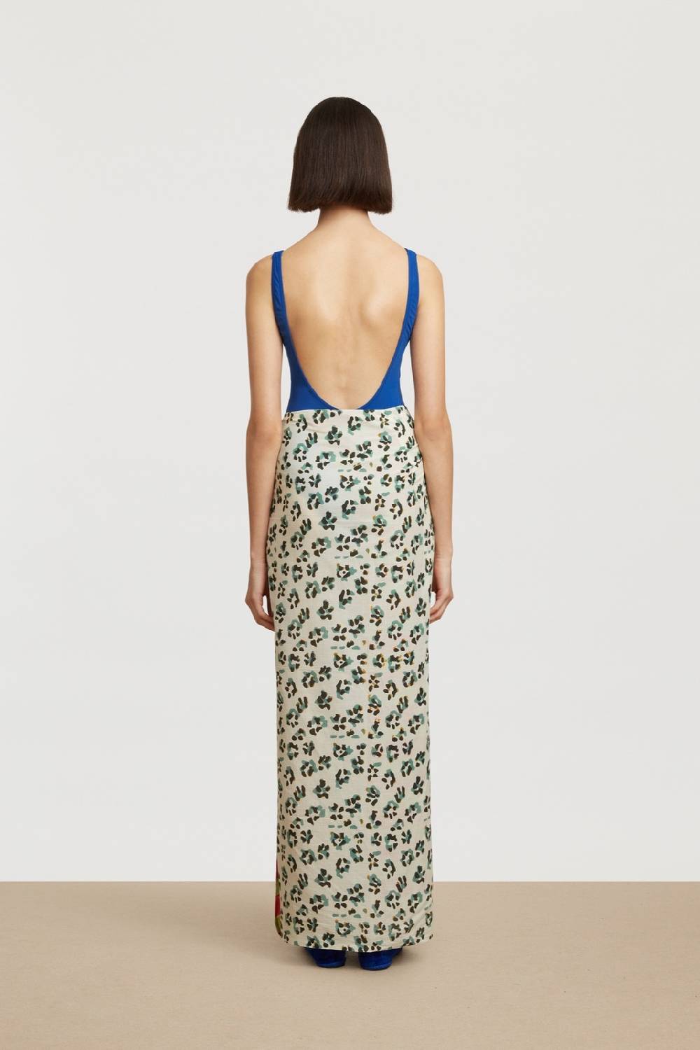 Lisa Corti pareo leopard stripes sky Sconto
