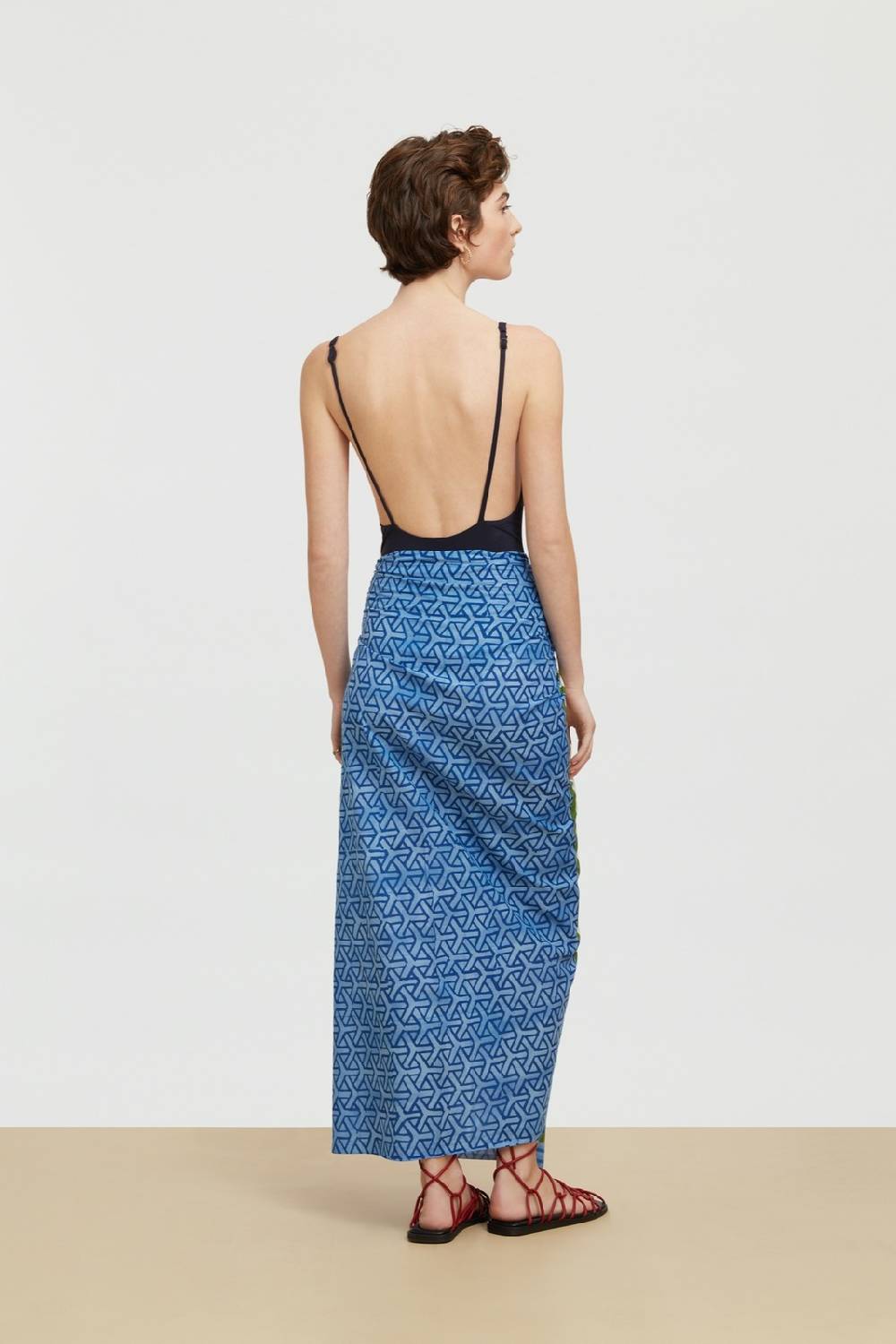 Lisa Corti pareo vienna blue cream Offerte
