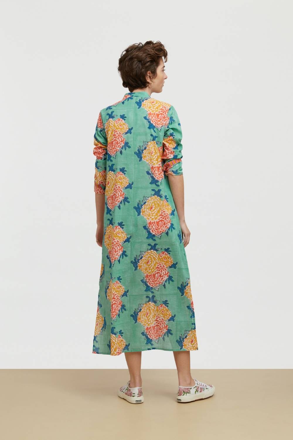Lisa Corti kurta lunga aperta corolla veronese Vendita Calda