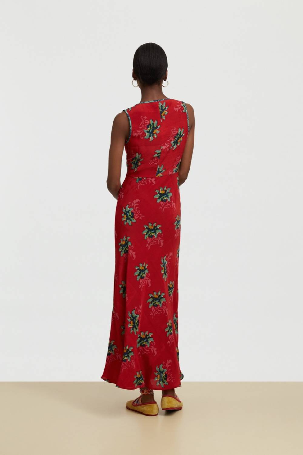 Lisa Corti abito sofia tangeri flower coral In Linea
