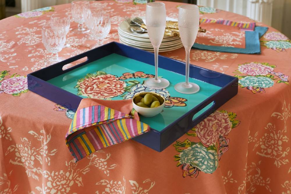 Lisa Corti vassoio rettangolare queen flower green Shopping Online