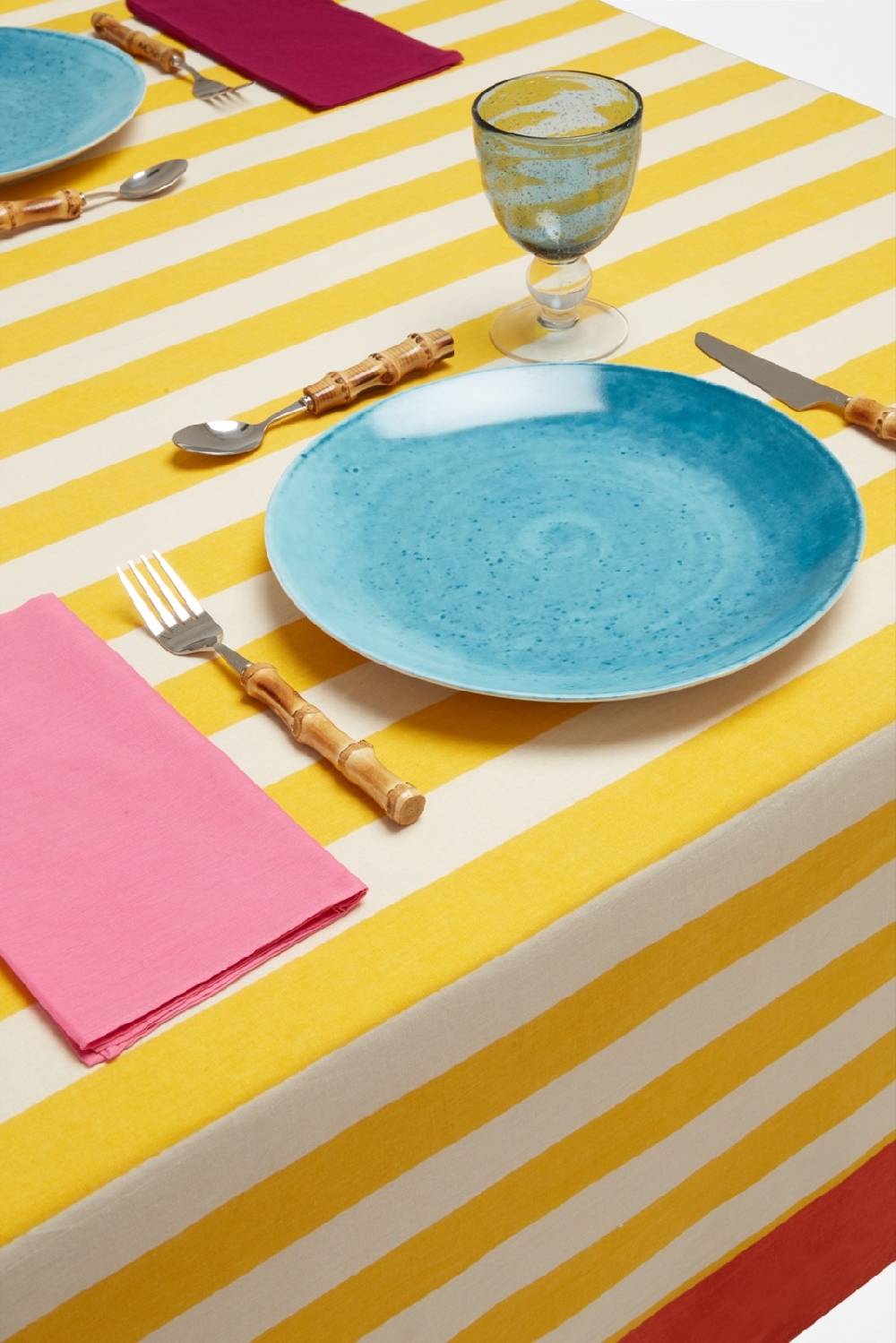 Lisa Corti telo cotone 140x240cm la veste x lisa corti nizam stripes sun yellow natural Novità
