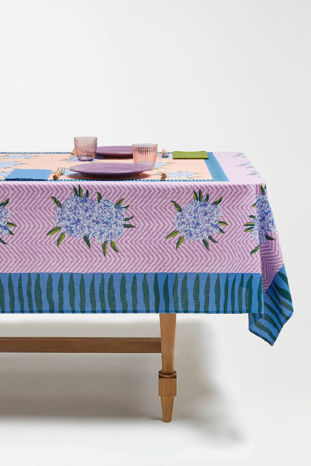 Lisa Corti telo cotone 140x240cm oleander lilac peach Presa