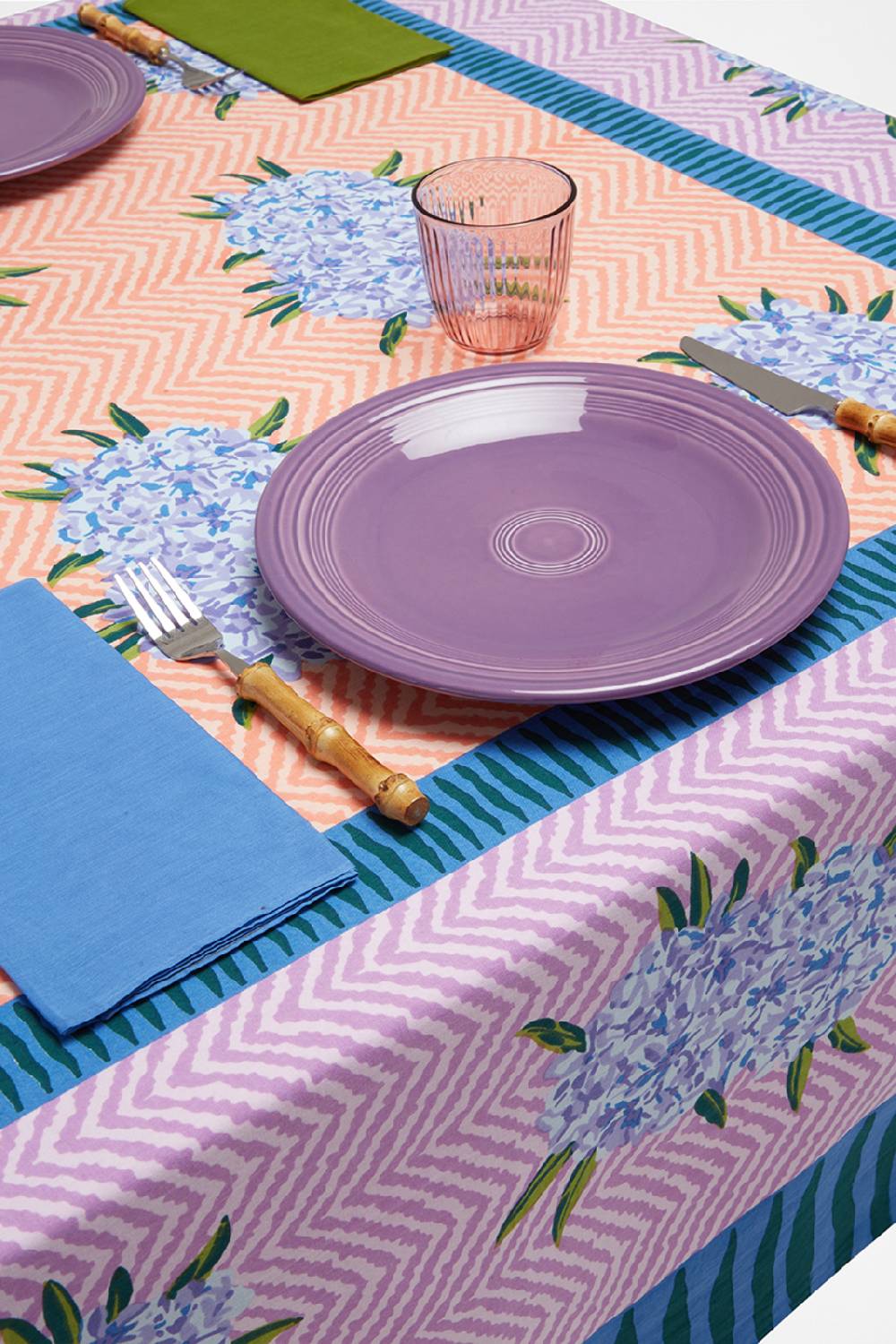 Lisa Corti telo cotone 140x240cm oleander lilac peach Presa