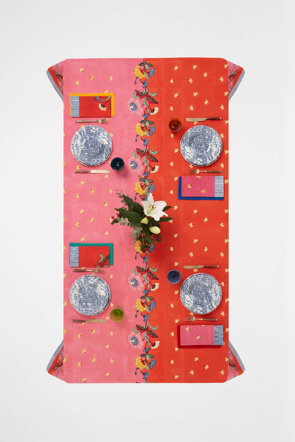 Lisa Corti telo cotone 180x270cm indonesian red rose Outlet